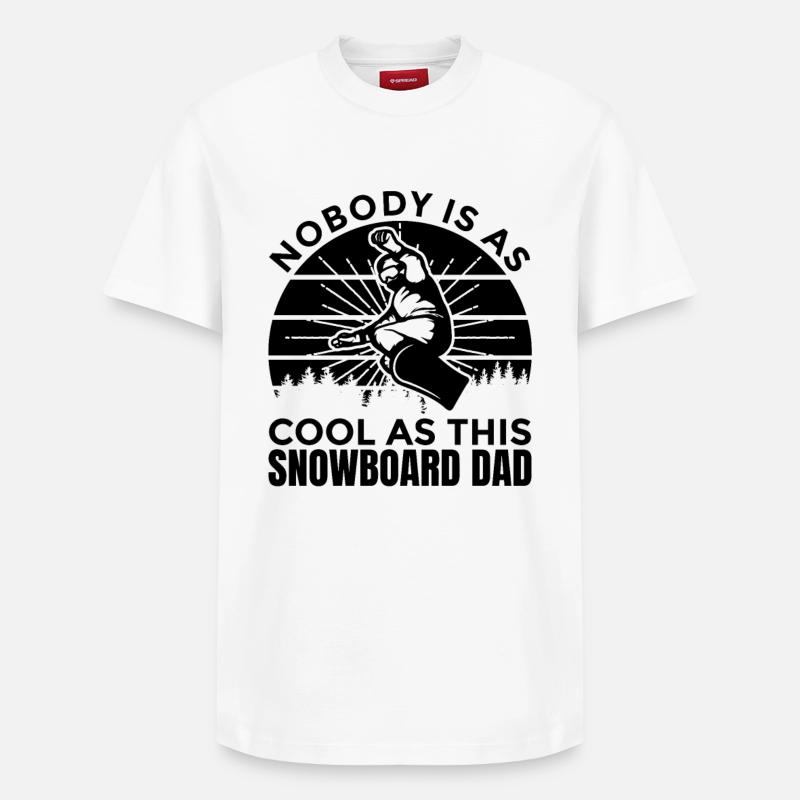 Snowboard Daddy - T-shirt unisexe décontracté en coton Supima – de SPREAD - blanc