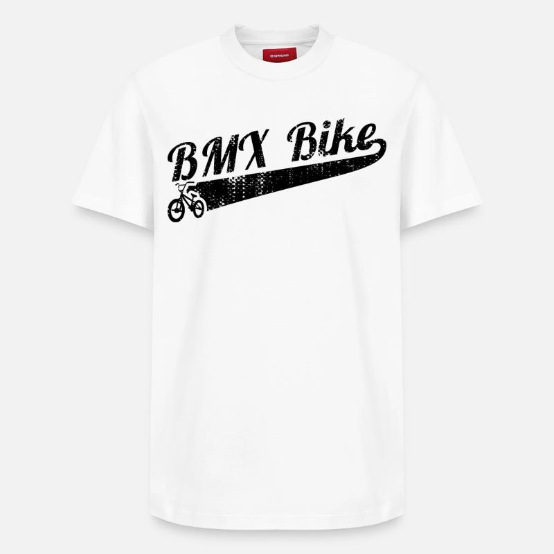 Vélo BMX - T-shirt unisexe décontracté en coton Supima – de SPREAD - blanc