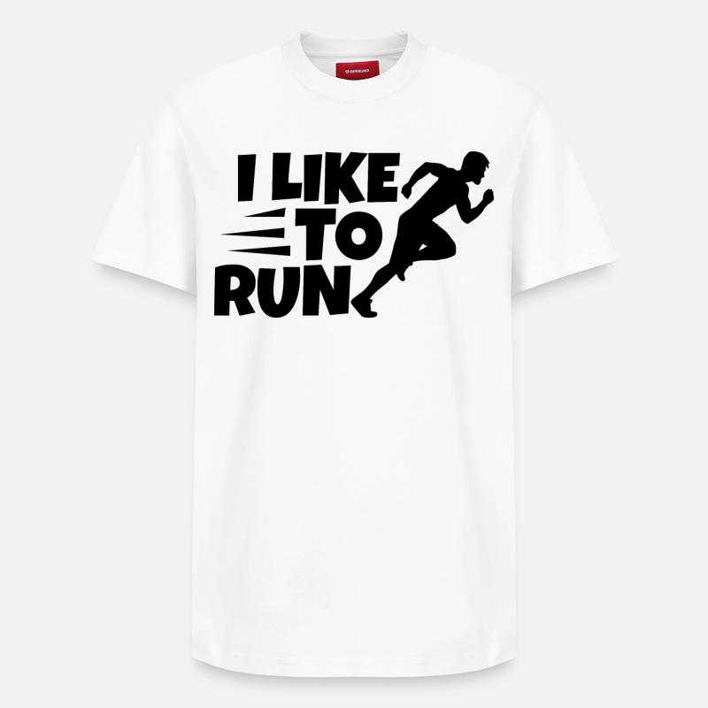 J’aime courir - T-shirt unisexe décontracté en coton Supima – de SPREAD - blanc
