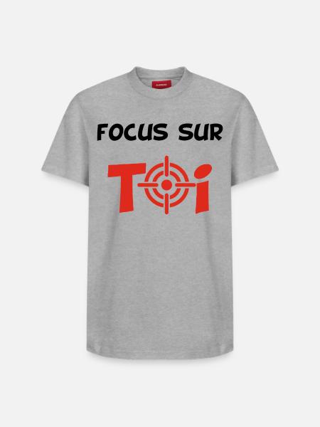 Focus sur toi (noir) - T-shirt unisexe décontracté en coton Supima – de SPREAD - blanc