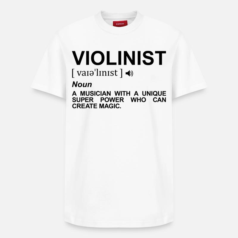 Violinist Definition - Relaxed Unisex Supima Cotton T-Shirt – von SPREAD - Weiß