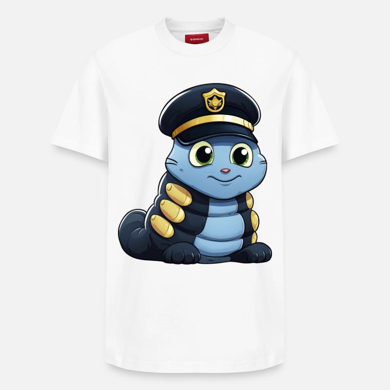 Polizei Raupe - Relaxed Unisex Supima Cotton T-Shirt – von SPREAD - Weiß