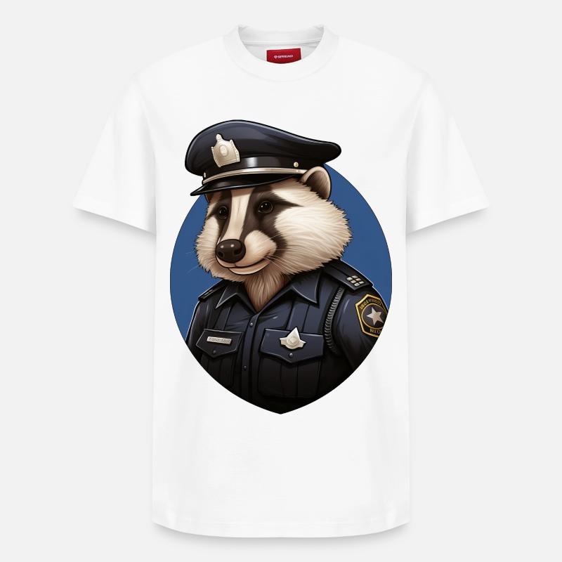 Polizei Dachs - Relaxed Unisex Supima Cotton T-Shirt – von SPREAD - Weiß