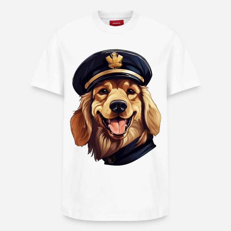 Hunde Polizei - Relaxed Unisex Supima Cotton T-Shirt – von SPREAD - Weiß