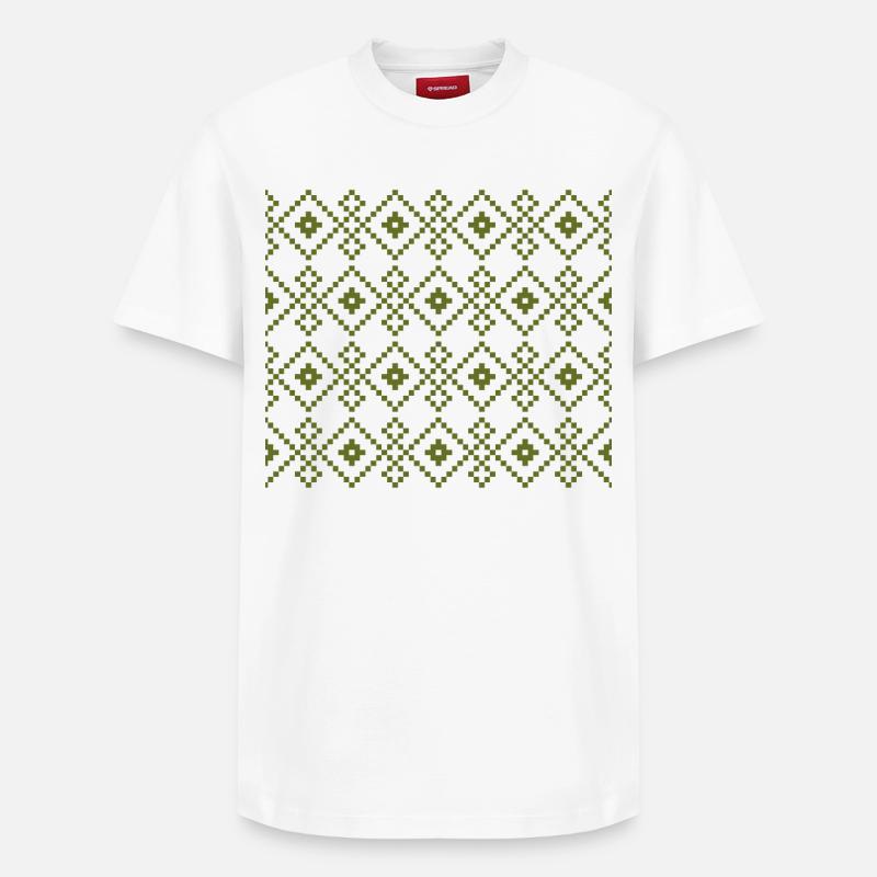 Weihnachtspullover (grün) - Relaxed Unisex Supima Cotton T-Shirt – von SPREAD - Weiß