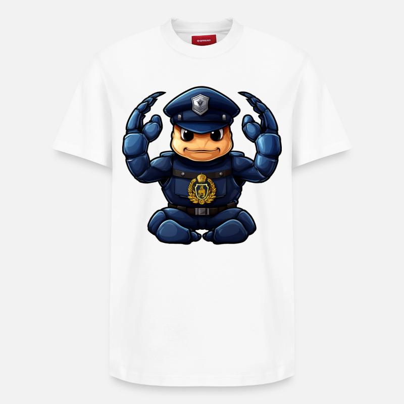 Policier Scorpion - T-shirt unisexe décontracté en coton Supima – de SPREAD - blanc
