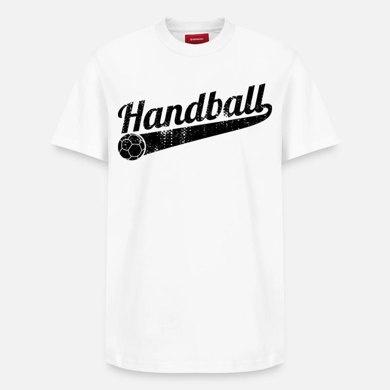 Handball - T-shirt unisexe décontracté en coton Supima – de SPREAD - blanc