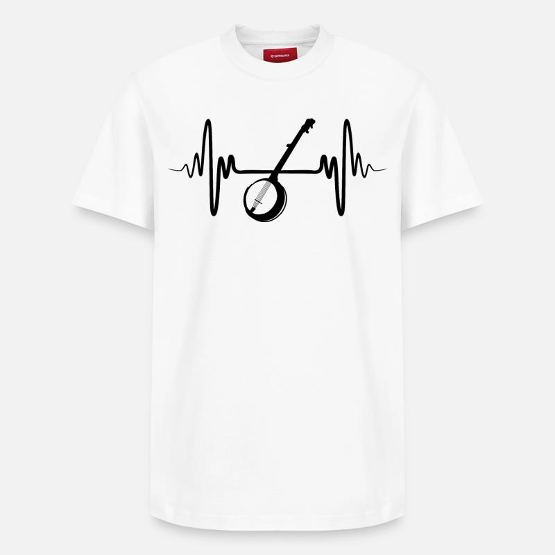 Banjo - T-shirt unisexe décontracté en coton Supima – de SPREAD - blanc