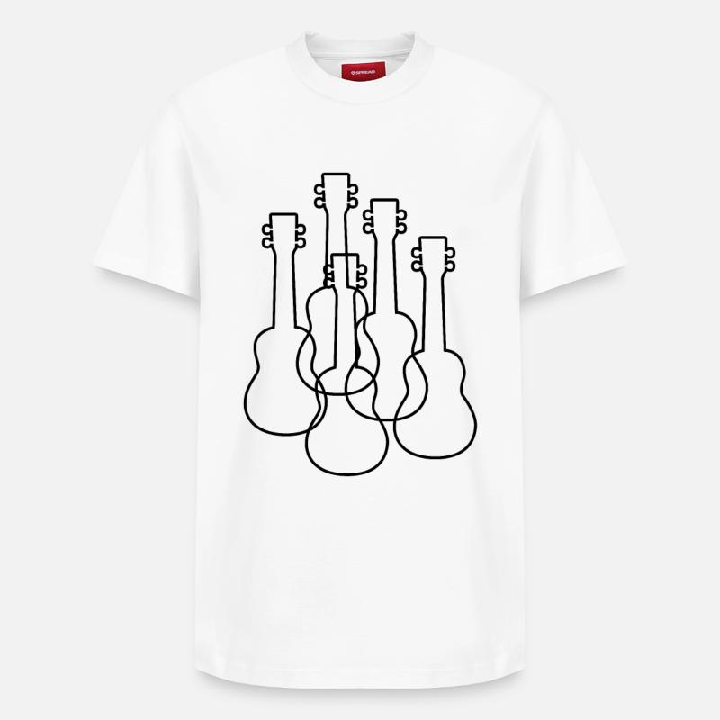 Ukulélés - T-shirt unisexe décontracté en coton Supima – de SPREAD - blanc
