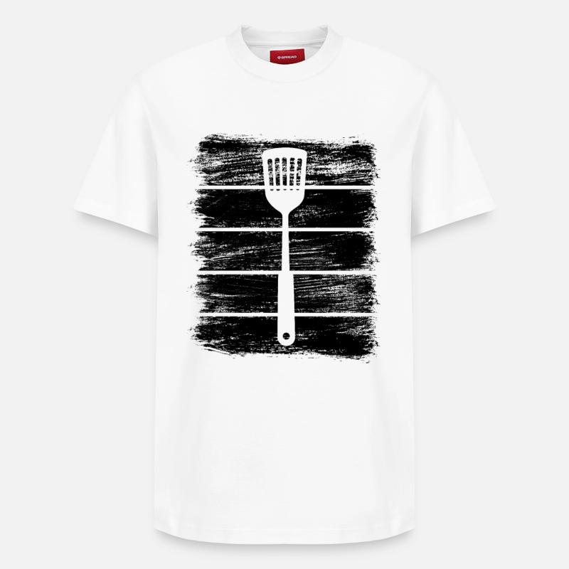 Cuillère en bois - T-shirt unisexe décontracté en coton Supima – de SPREAD - blanc