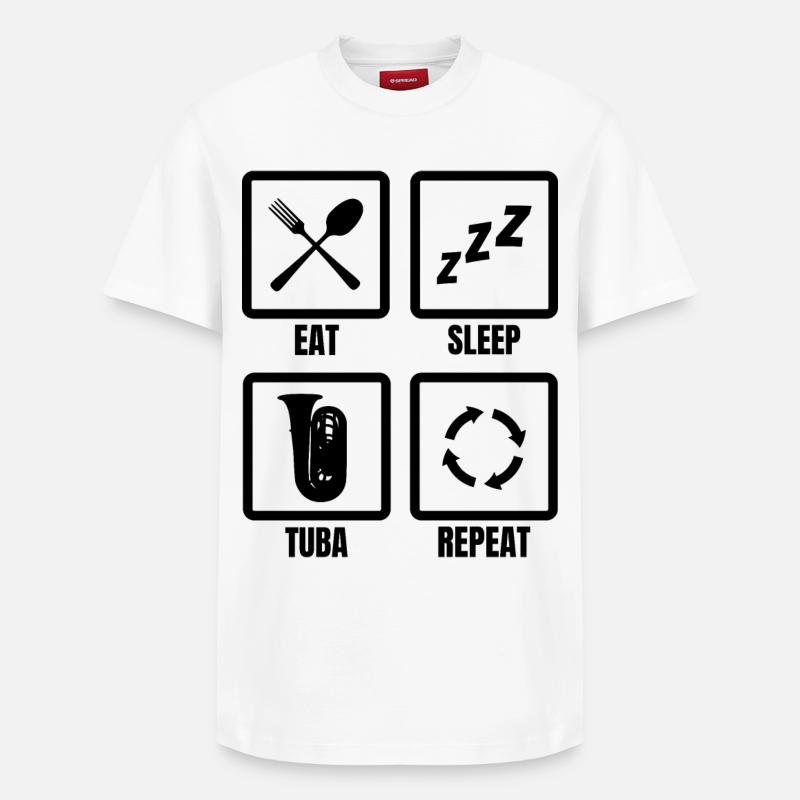 Tuba Zeitplan - Relaxed Unisex Supima Cotton T-Shirt – von SPREAD - Weiß