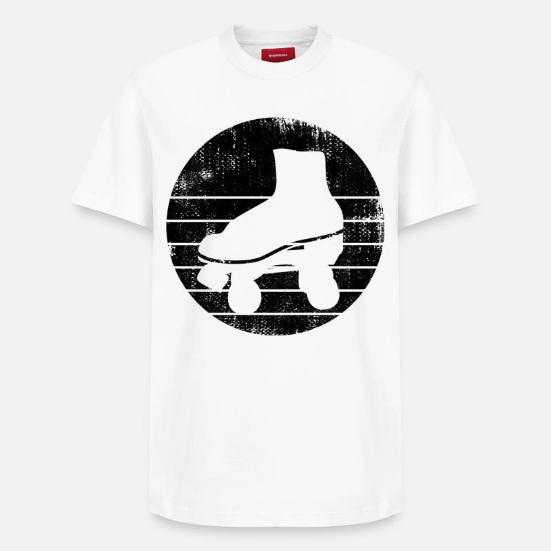 Rollschuhe Skizze - Relaxed Unisex Supima Cotton T-Shirt – von SPREAD - Weiß