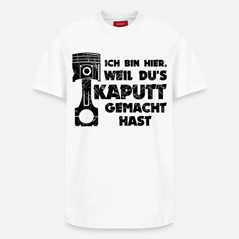 Workaholic Statement Job Arbeiter Mechaniker - Relaxed Unisex Supima Cotton T-Shirt – von SPREAD - Weiß