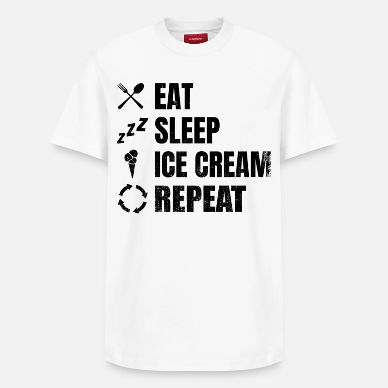 Amateurs de crème glacée - T-shirt unisexe décontracté en coton Supima – de SPREAD - blanc