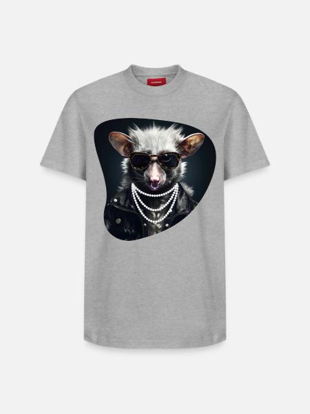 Hard Rock Possum - Relaxed Unisex Supima Cotton T-Shirt – by SPREAD - white