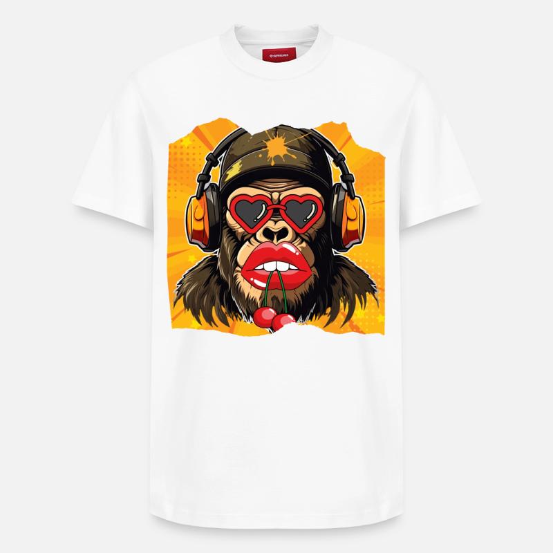 Monkey & Cherry - Relaxed Unisex Supima Cotton T-Shirt – by SPREAD - white