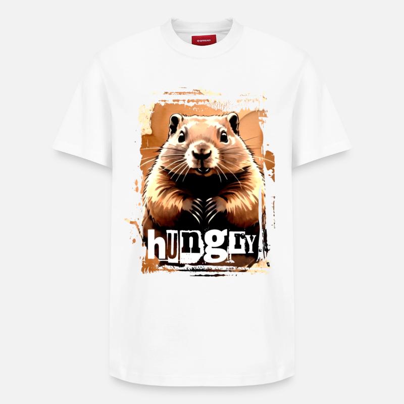 Rongeur affamé - T-shirt unisexe décontracté en coton Supima – de SPREAD - blanc