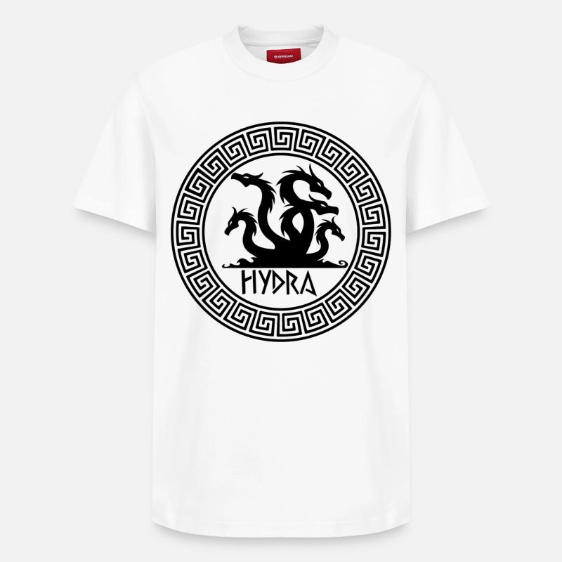 Symbole de l'hydre noire - T-shirt unisexe décontracté en coton Supima – de SPREAD - blanc
