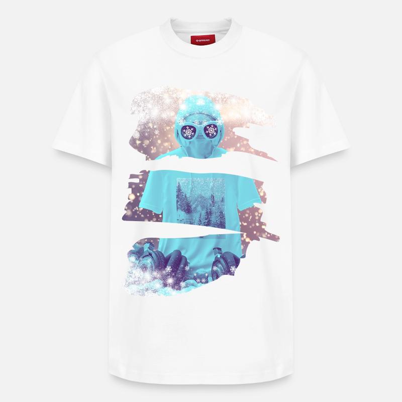 Il neige - T-shirt unisexe décontracté en coton Supima – de SPREAD - blanc