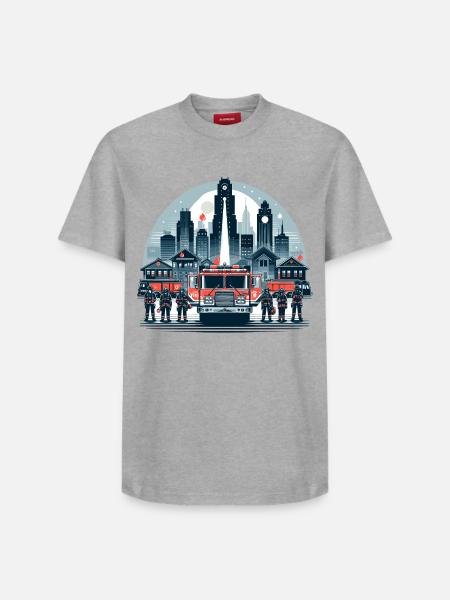 Firefighters City Gift - Relaxed Unisex Supima Cotton T-Shirt – by SPREAD - white