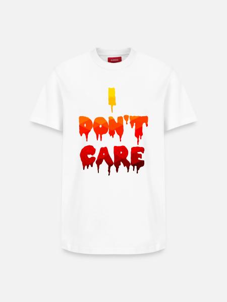 I don't care about the statement - Relaxed Unisex Supima Cotton T-Shirt – by SPREAD - white