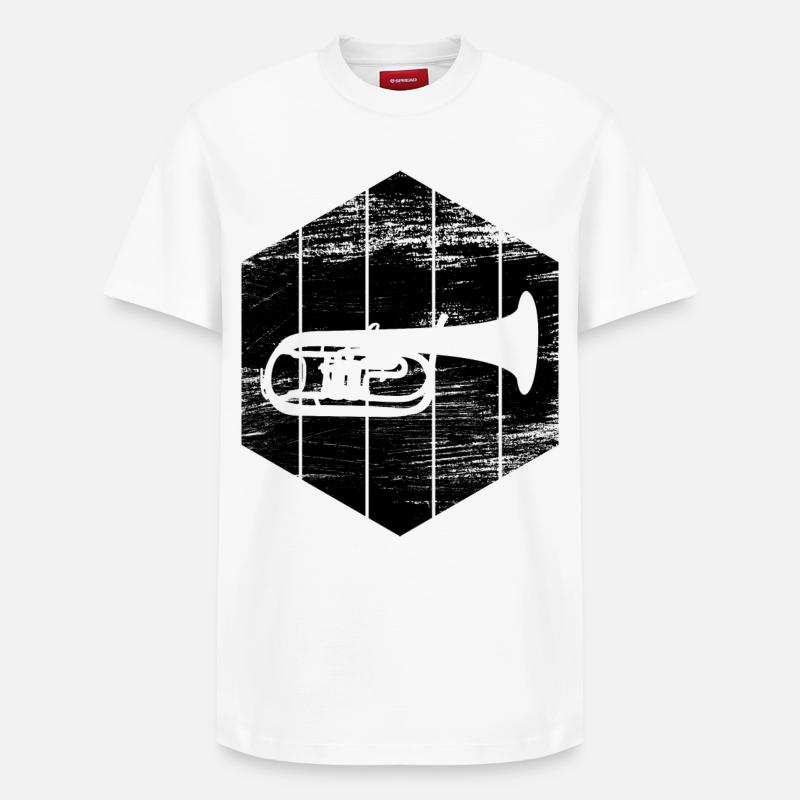 Trompette - T-shirt unisexe décontracté en coton Supima – de SPREAD - blanc