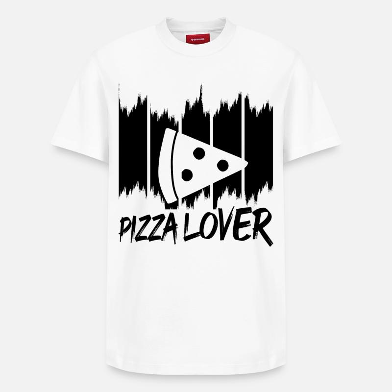 Amateurs de pizza - T-shirt unisexe décontracté en coton Supima – de SPREAD - blanc