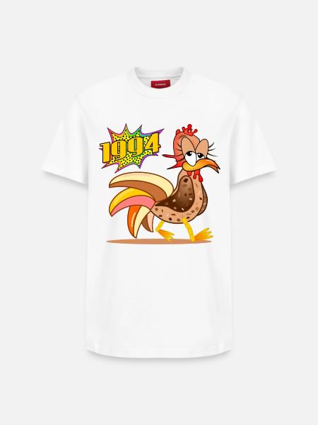 Chickens 1994 - 32nd Birthday - Relaxed Unisex Supima Cotton T-Shirt – by SPREAD - white