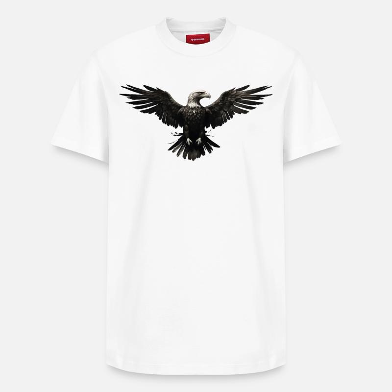 Adler - Relaxed Unisex Supima Cotton T-Shirt – von SPREAD - Weiß