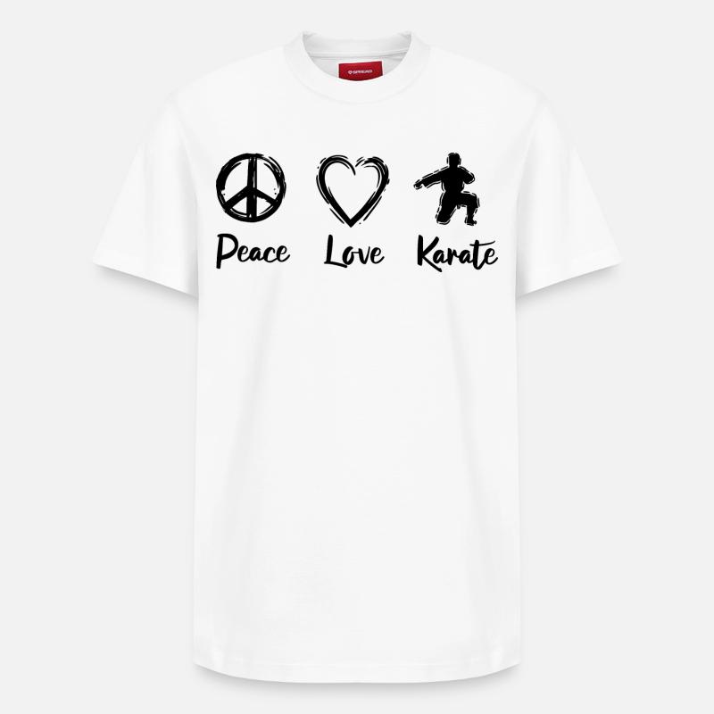 Karaté Amour - T-shirt unisexe décontracté en coton Supima – de SPREAD - blanc