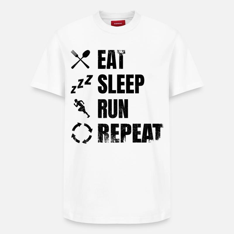 Drôle de coureur - T-shirt unisexe décontracté en coton Supima – de SPREAD - blanc