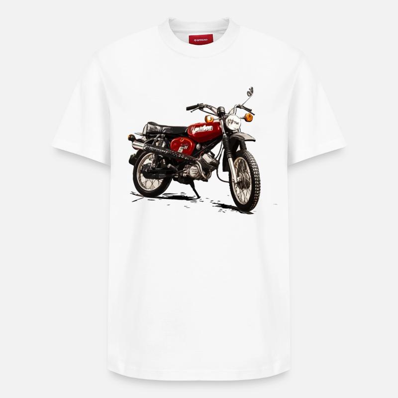 S51 Enduro Simson Motorrad - Relaxed Unisex Supima Cotton T-Shirt – von SPREAD - Weiß