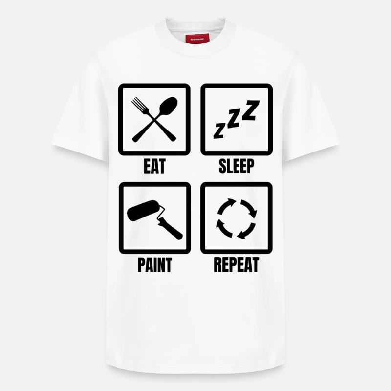 Maler Motivation - Relaxed Unisex Supima Cotton T-Shirt – von SPREAD - Weiß