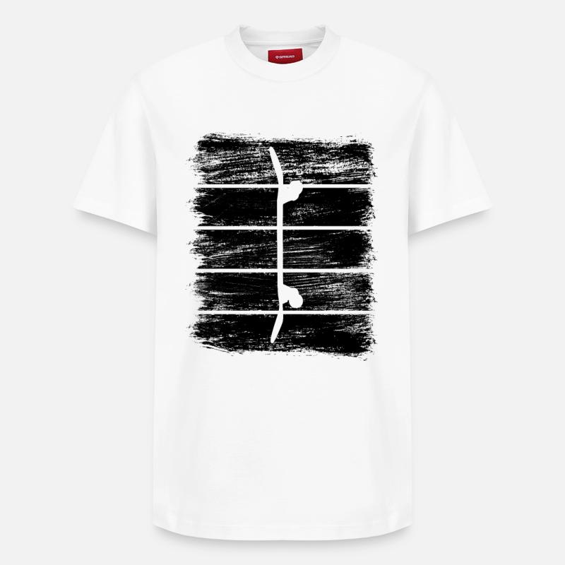 Skateboard - Relaxed Unisex Supima Cotton T-Shirt – von SPREAD - Weiß