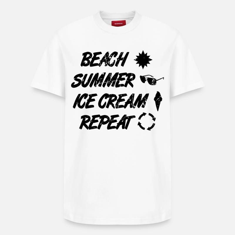 Eiscreme Liebhaber Routine - Relaxed Unisex Supima Cotton T-Shirt – by SPREAD - white