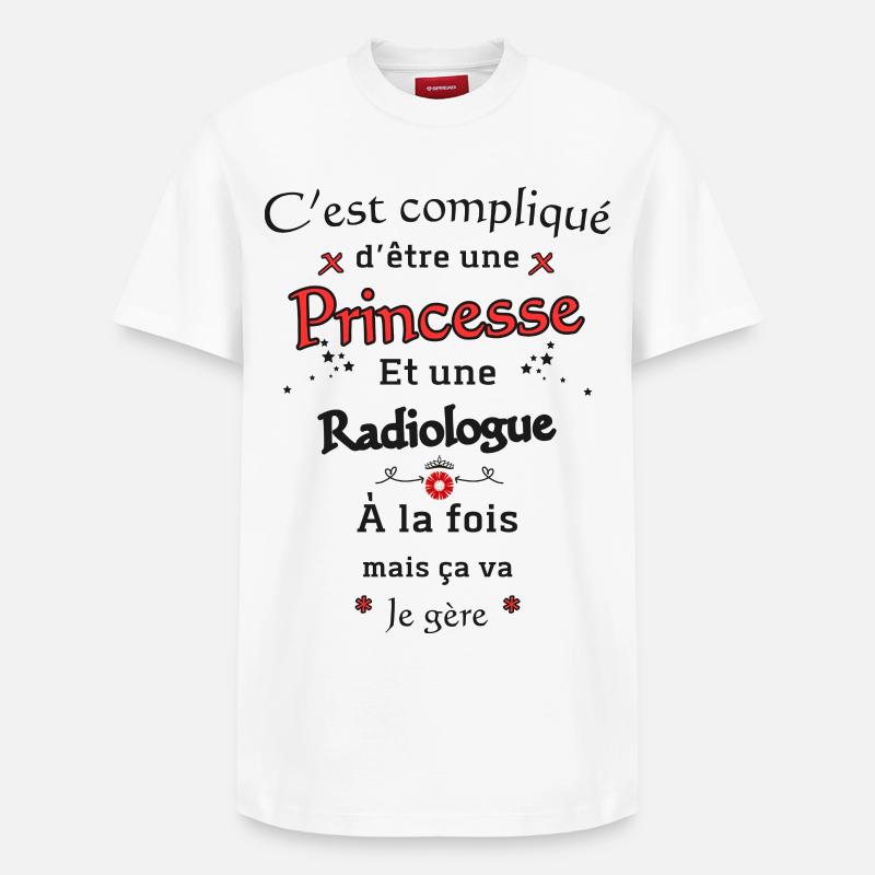 Princesse Radiologue - T-shirt unisexe décontracté en coton Supima – de SPREAD - blanc
