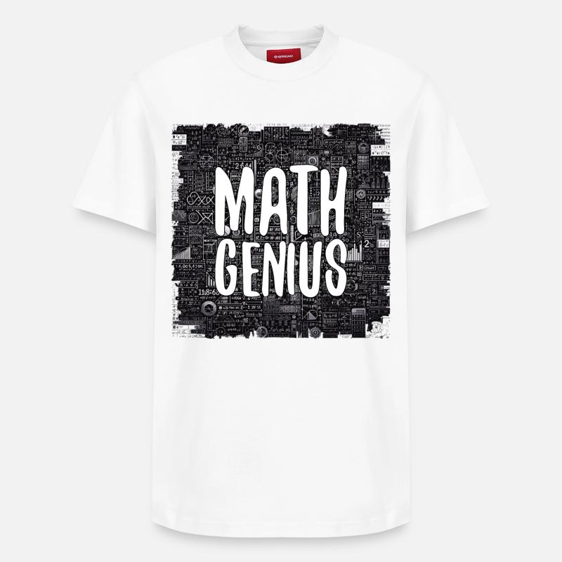 Math Genius Math Genius Math cadeau - T-shirt unisexe décontracté en coton Supima – de SPREAD - blanc