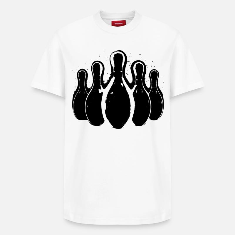 Bowling Graphics - Relaxed Unisex Supima Cotton T-Shirt – by SPREAD - white