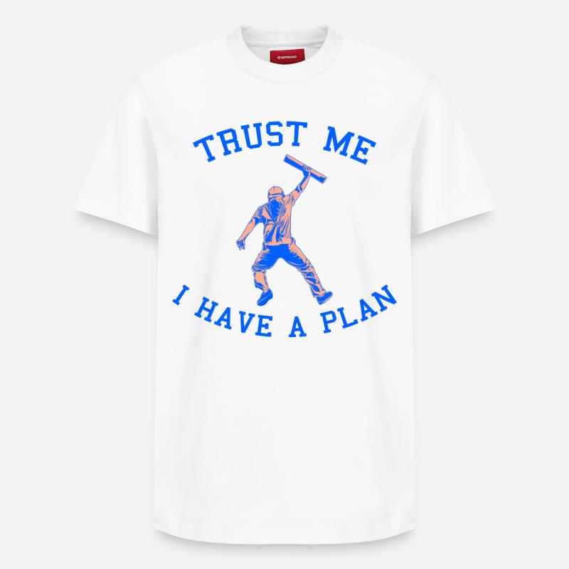 Blague d’architecture - T-shirt unisexe décontracté en coton Supima – de SPREAD - blanc