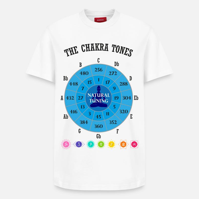 Les tonalités des chakras - T-shirt unisexe décontracté en coton Supima – de SPREAD - blanc