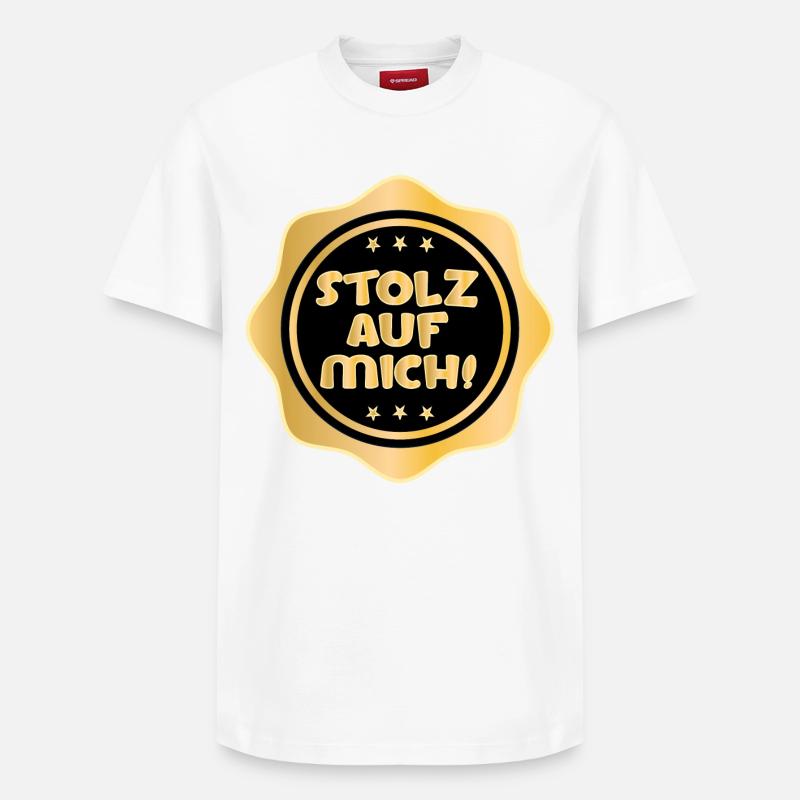 SELBSTWERT STOLZ AUF MICH - Relaxed Unisex Supima Cotton T-Shirt – von SPREAD - Weiß