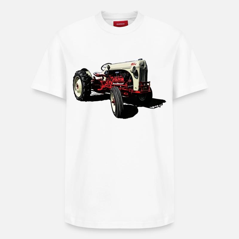 Oldtimer Traktor 8N - Relaxed Unisex Supima Cotton T-Shirt – von SPREAD - Weiß