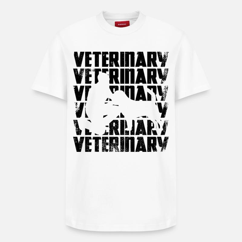 Vétérinaire - T-shirt unisexe décontracté en coton Supima – de SPREAD - blanc
