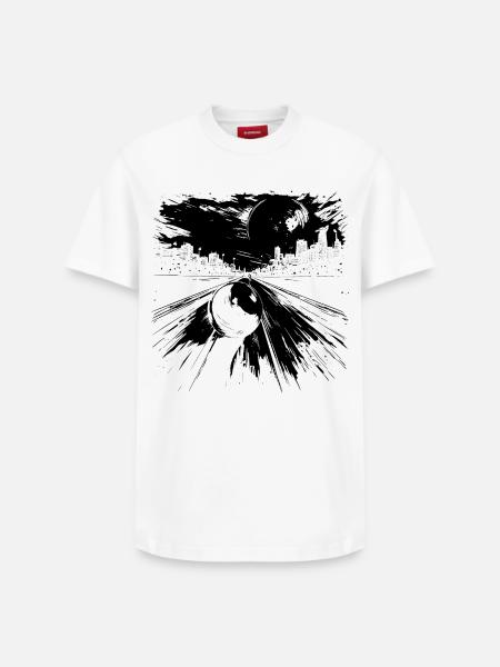 Bowling - Relaxed Unisex Supima Cotton T-Shirt – by SPREAD - white