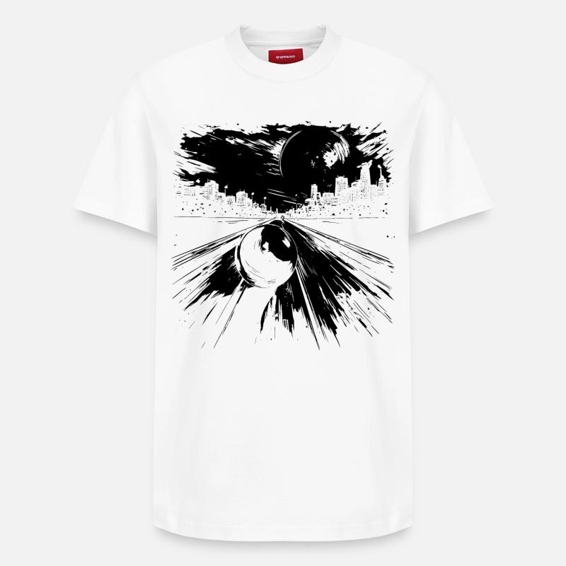 Bowling - T-shirt unisexe décontracté en coton Supima – de SPREAD - blanc