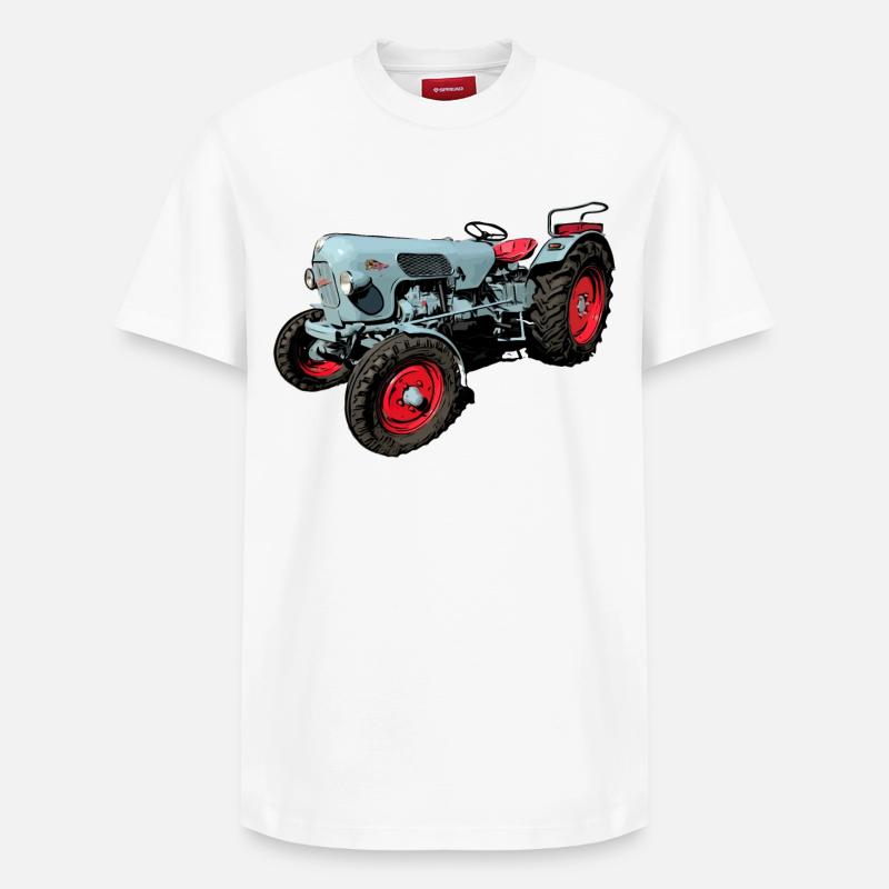 Eicher Tiger EM 235 - T-shirt unisexe décontracté en coton Supima – de SPREAD - blanc