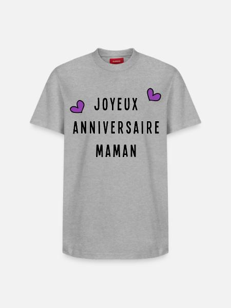 MOM. HAPPY BIRTHDAY - Relaxed Unisex Supima Cotton T-Shirt – by SPREAD - white
