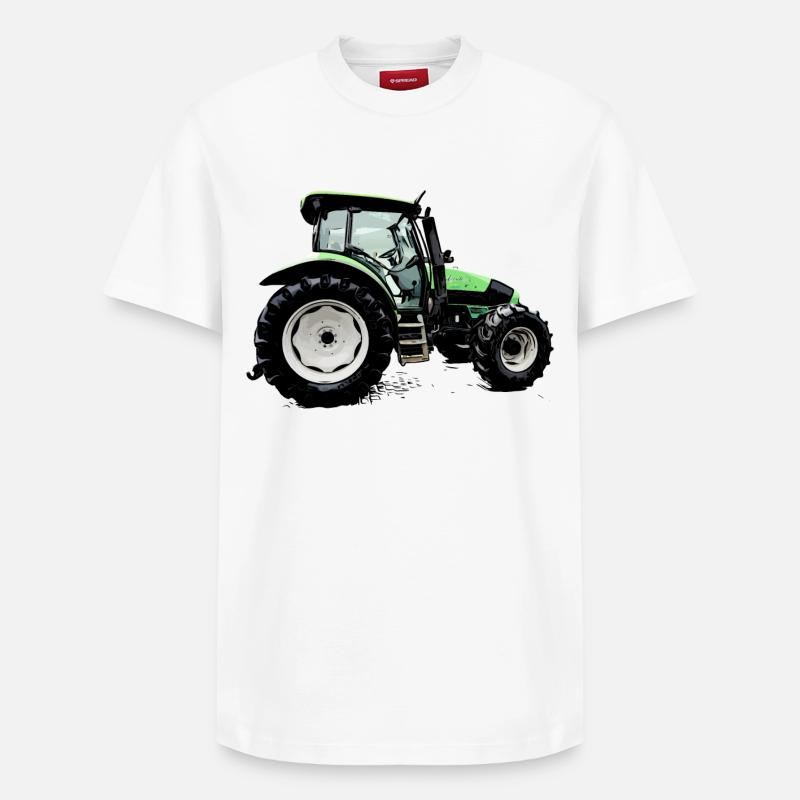Tracteur AGROTRON K110 - T-shirt unisexe décontracté en coton Supima – de SPREAD - blanc