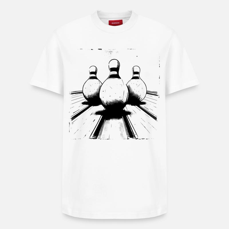 Bowling Pins - Relaxed Unisex Supima Cotton T-Shirt – by SPREAD - white