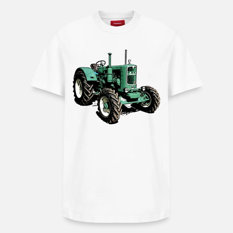 Ackerdiesel Traktor man 4S1 - Relaxed Unisex Supima Cotton T-Shirt – von SPREAD - Weiß